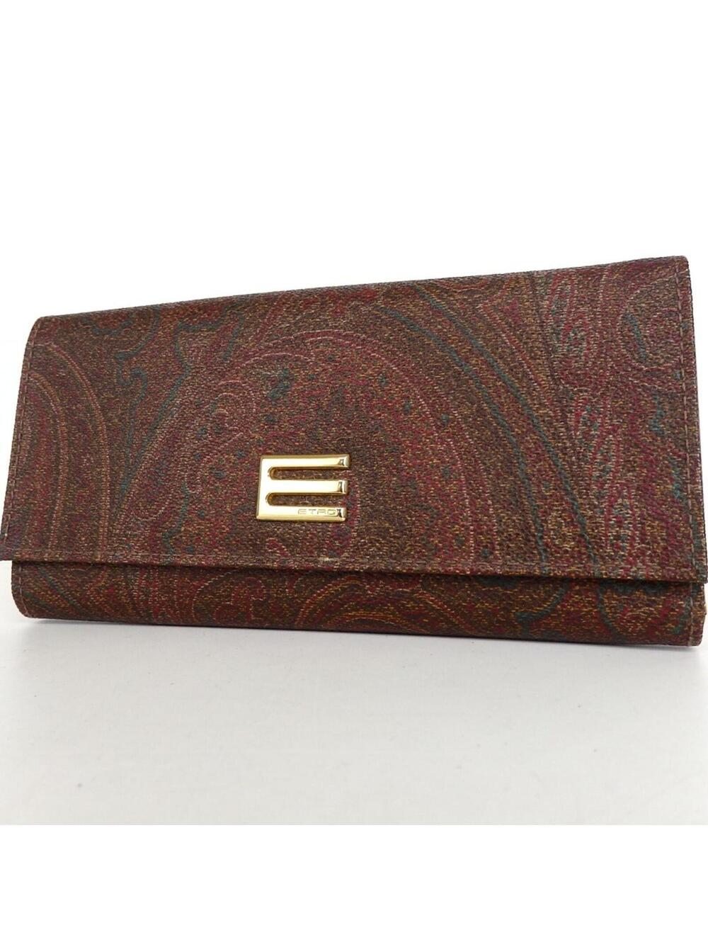 Authentic ETRO long wallet PVC[Used]